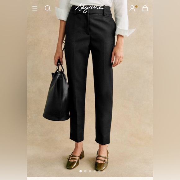 Sezane Pants - NWT Sezane Gustavo Black Tailored Women's Trousers size 44 US 12